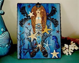 Steam punk mermaid Queen canvas
