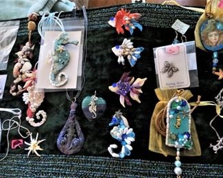 Artisan made Beach jewelry - fish, seahorse pendants, mermaid jewelry and other misc jewelry - Nice Mother's day gift items