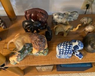 stone animal figures