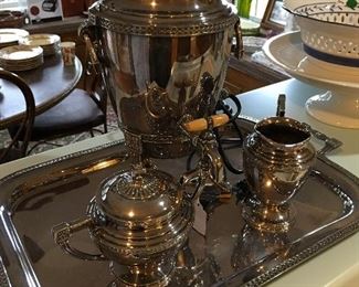 Silverplate coffee set