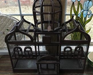 Birdcage, stained glass