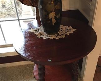 Round claw-footed table