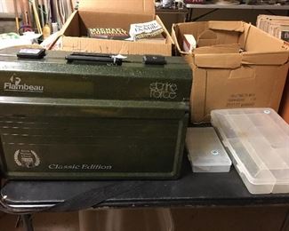 Fishing tackle box with tackle