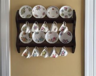 Collection of cups and saucers. 