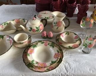 Beautiful Francesca Desert Rose collection of dinnerware.