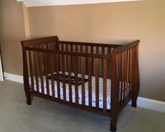 Baby crib and mattress in perfect condition only used when grandchildren stayed all night 