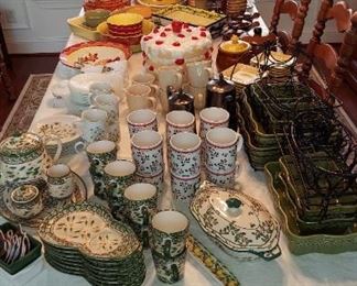 Absolutely beautiful collection of hand painted cookware