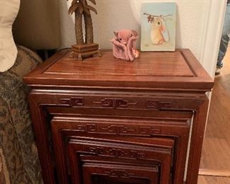 Four nesting side tables