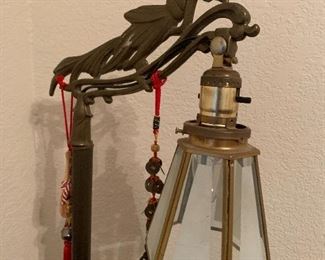 Metal art nouveau style floor lamp