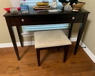 Vanity table with stool