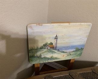 Hand painted folding table
