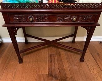 Carved entry table