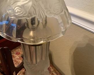 Antique glass lamp