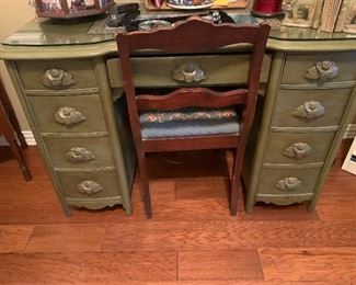 Small green desk