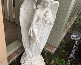 Cast concrete angel