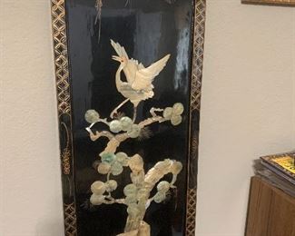 Inlaid mother of pearl screen panel