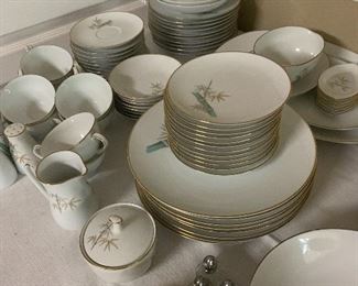 Bamboo pattern Japanese pottery