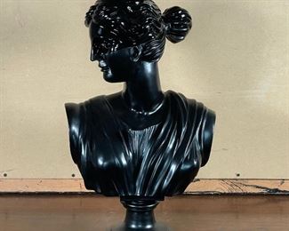 CB2 BLACK BUST | gloss finish transitioning to a matte body; h. 20 in. 