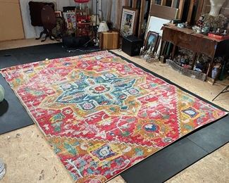 SAHARA LOOM TURKISH RUG | red ground with geometric design; 9ft x 12ft 