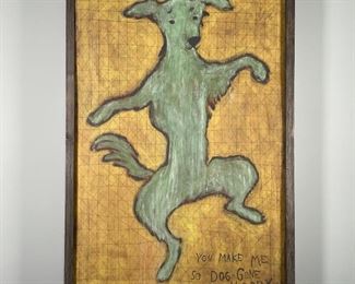 SUGAR BOO & Co. DOG-GONE HAPPY WALL ART | h. 35 x 24-1/2 in. 