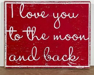 "I LOVE YOU" WALL ART | screen printed on board; 9 x 11 in. 