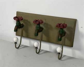 FAUCET COAT HOOK WALL PLAQUE | 8 x 14 in. 