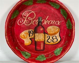 BORDEAUX ROUND TRAY | Composite / paper mache dia. 19 in. 