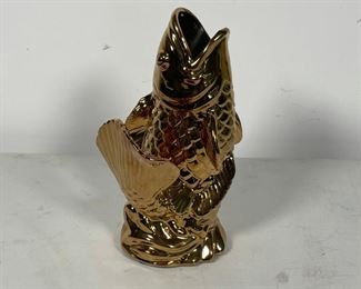 CB2 GOLD FISH PORCELAIN FIGURINE | h. 8 in. 