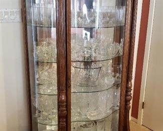 Curio full of crystal candlewick, Boopie glass