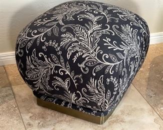 #1 Botanical Pattern Footrest Ottoman 17x21x21in HxWxD