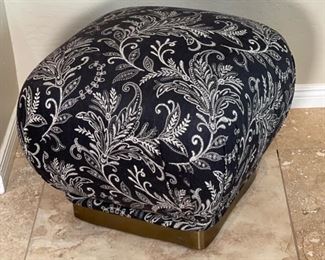 #2 Botanical Pattern Footrest Ottoman 17x21x21in HxWxD
