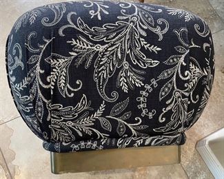 #2 Botanical Pattern Footrest Ottoman 17x21x21in HxWxD