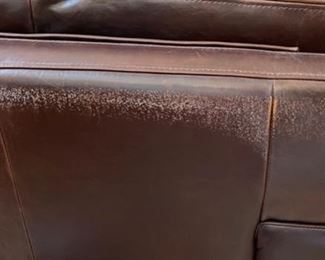 Moroni Grandeur Italian Leather Sofa 36x86.5x44in HxWxD