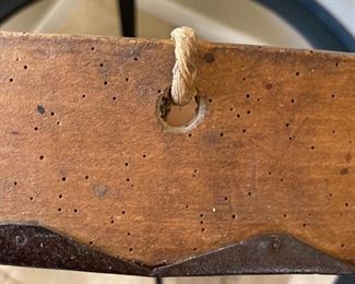 Primitive Flour Sifter Sieve End Table 23in H x 33in Diameter