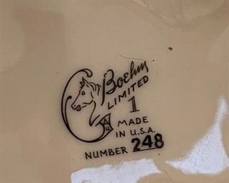 Boehm Limited Gem & Gold 400 Porcelain Elephant Diamond Eyes 8x10x5in HxWxD