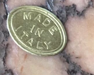 Italian Carved Stone & Cast Metal Elephant 6x4x12in HxWxD