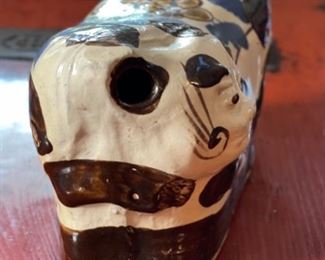 Antique Ceramic Chinese Beast Figurine 5x4x10in HxWxD