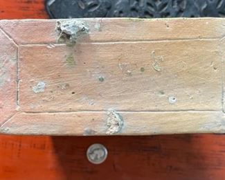 Antique Ming Dynasty Green Glazed Funerary Furniture Chest/Cabinet Chinese Cupboard 8x6x3in HxWxD