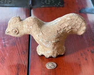 Primitive Antique Rooster 4x3x7.5in HxWxD