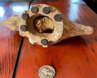 Primitive Antique Rooster 4x3x7.5in HxWxD