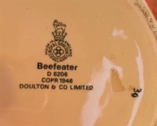 Lg Royal Doulton Beefeater Toby Mug D6206 7x5.75x6.5in HxWxD