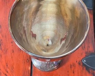 #1 Large Engraved Chalice Goblet Cup 10in H x 5.5in Diameter