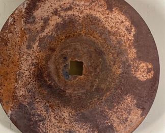 Rustic Metal Disc Wall Mounted 19in Diameter x 3in D