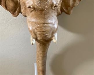 1970s Vintage Chapman Faux Elephant Wall Mounted Table Shelf 33x34x11in HxWxD