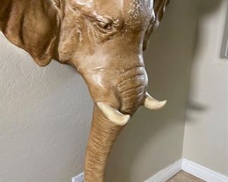 1970s Vintage Chapman Faux Elephant Wall Mounted Table Shelf 33x34x11in HxWxD