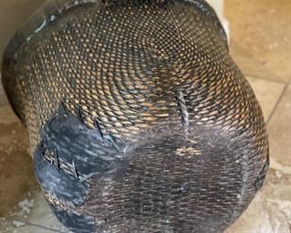 Chinese Wicker Rattan Decor Basket 24x17x15in HxWxD