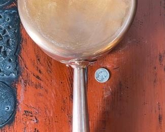 Hand Hammered Solid Copper French Sugar Pot/Pau France 3.5x7x13in<BR>Diameter: 6.5in