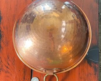 Kitchen Glamor Inc Detroit France Hammered Copper Mixing Bowl 4.5in H x 10.25in Diameter