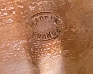 Vintage Copper Tinned 5in Saucepan Made in France Pot 2.5in H x 5 1/8” x 9in<BR>Diameter: 4.75