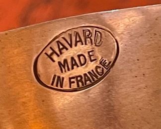 Harvard France Copper Tinned Double Handle Pan/Pot 1.5in H x 7.5x5.5in